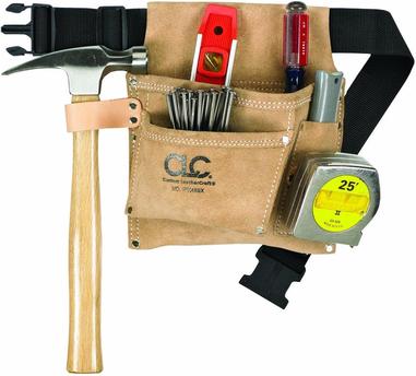 American Bench Craft Tool Belt Loop - for Tape Measure, Drills, Clipped Tools (Tan)