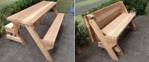 one piece folding picnic table