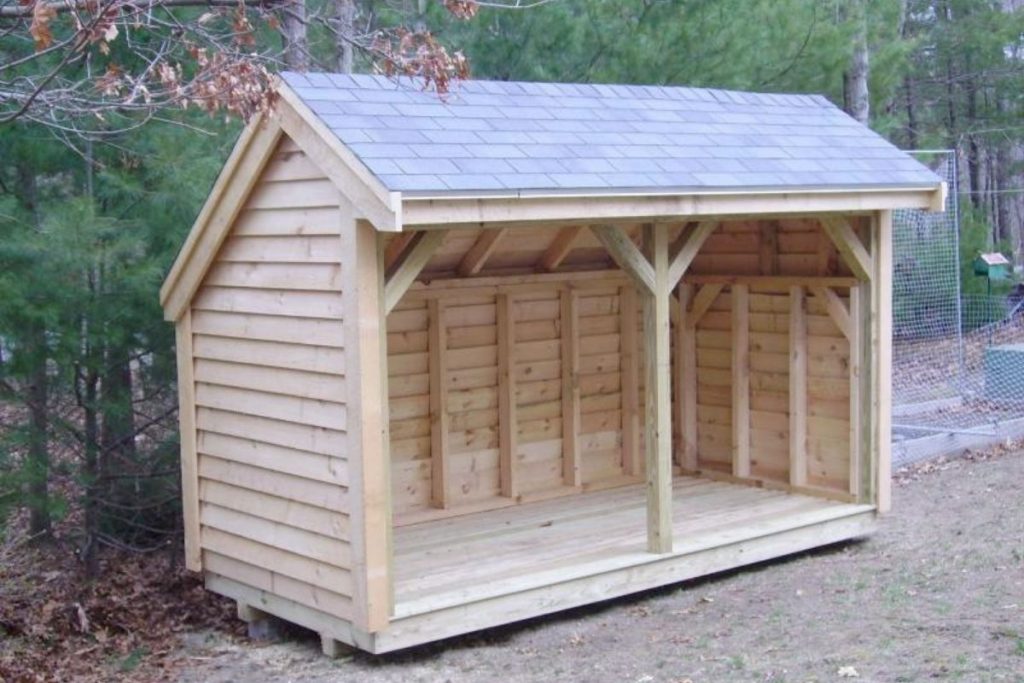 Saltbox firewood shed discount plans