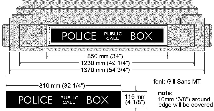 Tardis plan : Police Box Sign