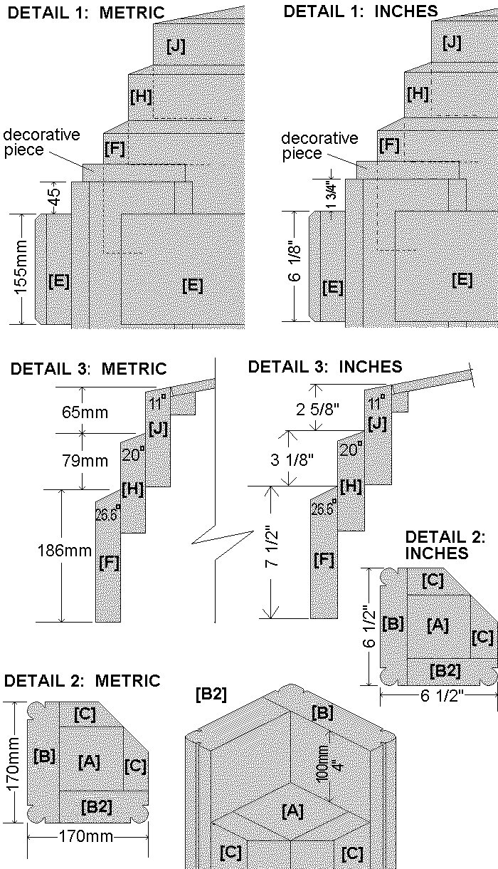 Tardis Plan : Details - metric & imperial version