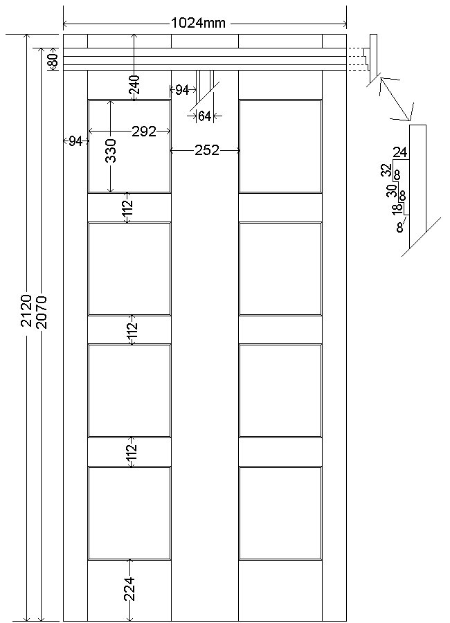 Tardis Plan : wall fixed - metric version