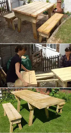 Extendable Picnic Table : Stages