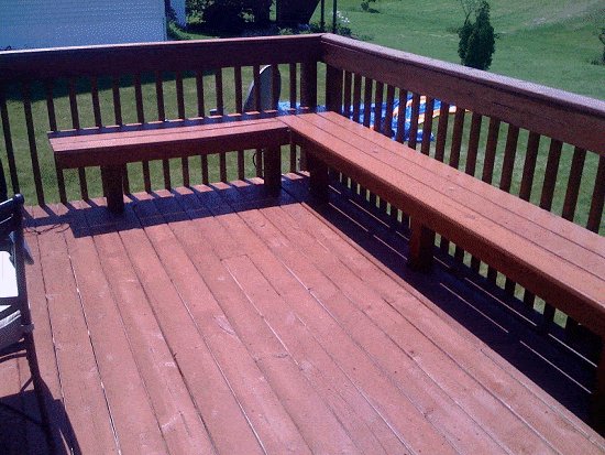 Built in online porch bench