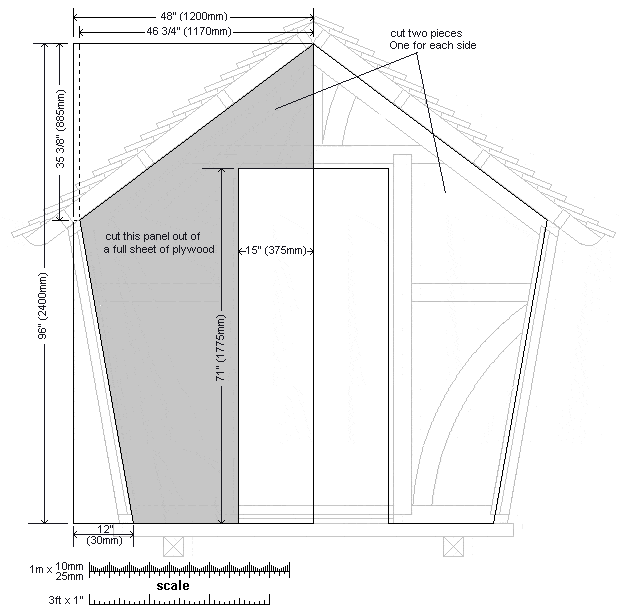 8x7 tudor-style garden shed buildeazy